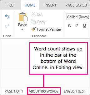 word 2016 word count now working